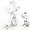 Transparent White Black UK AU EU US AC Desk Lamp Power Supply Extend Connector Adapter Cable Repair Cord Electric Switch Plug