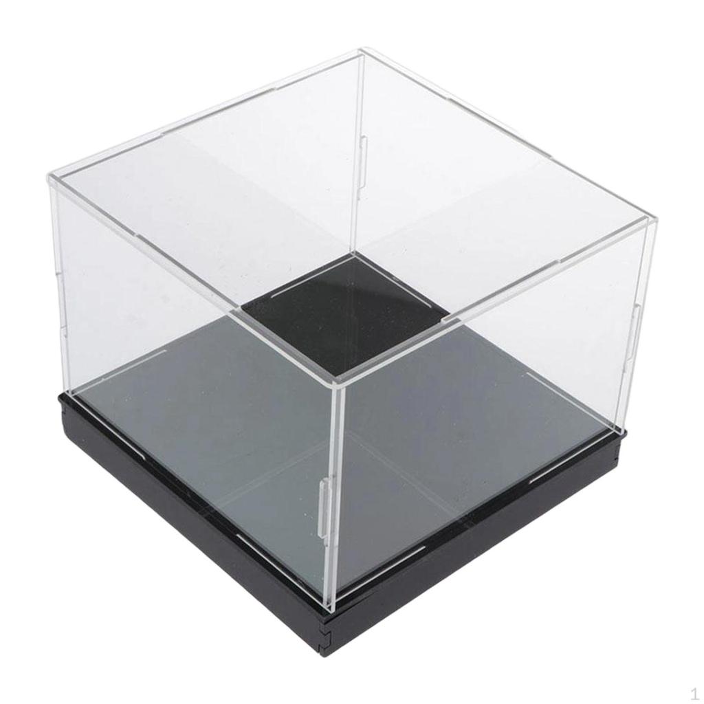 Acrylic Countertop Display Case, Sturdy Cube, Transparent, for Model Cars And Figurines.