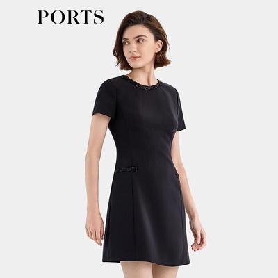 Женское платье А-силуэта с круглым вырезом и бисером YLT8D362NWQ062