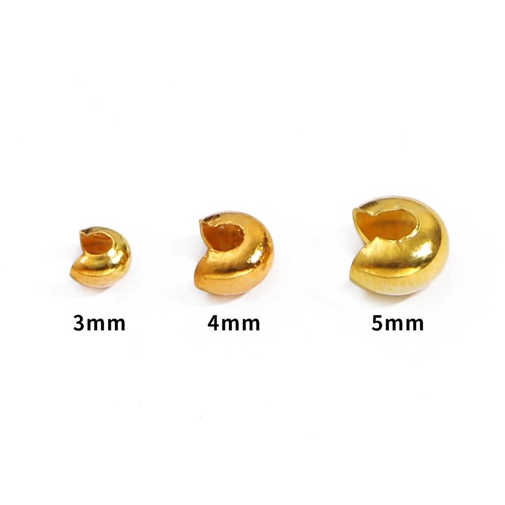 100 шт., железные обжимные чехлы для бусин, круглые обжимные крышки, зажимы, наконечники, крышка с узлом, металлическая крышка для самостоятельного поиска ювелирных изделий