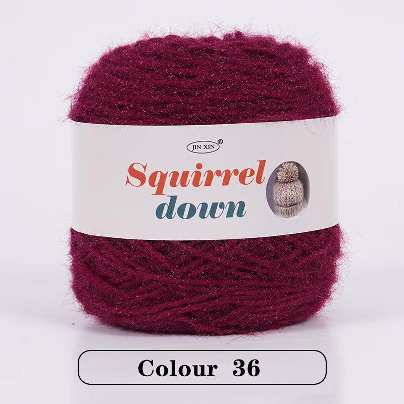 SquirrelWool 150 г Пледовое одеяло ручной вязки из меха белки с дизайном в виде букета роз