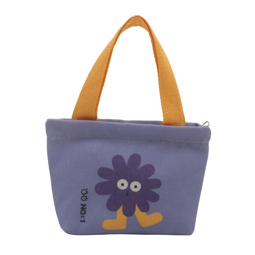 Cartoon Mini Canvas Bag Korean Style Small Bags Women's Handbag Hand Snack Bag Lunch Bag