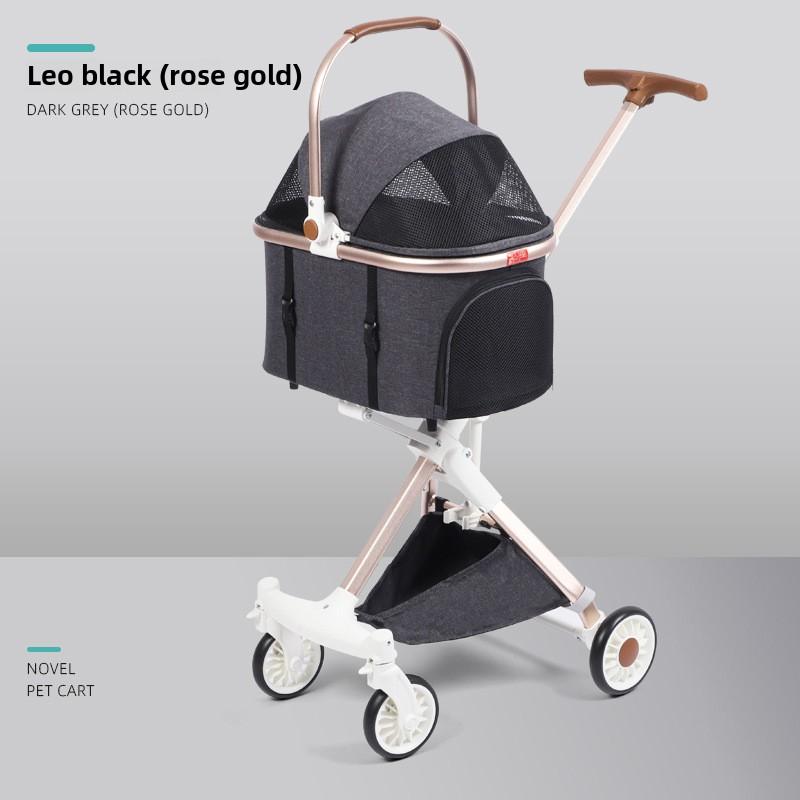 Тележка для домашних животных для собак и кошек, легкая складная, для маленьких и средних собак, сумка для домашних животных, которую можно толкать вручную, для выгула собак, можно разделить корзину