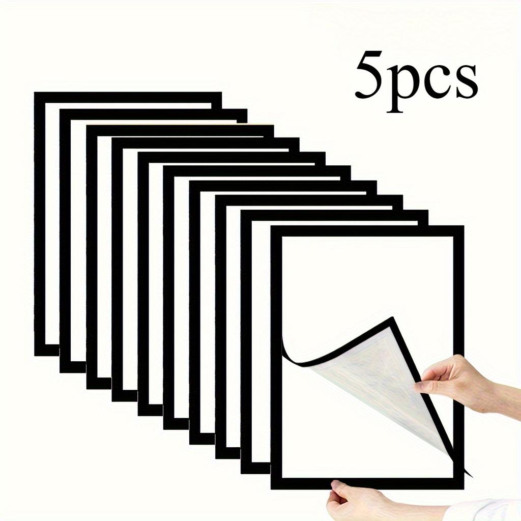 A4 Magnetic Picture Frames-Self-Adhesive Wall Mount for Diamond Art, Posters, Certificates, Maps & Stamps, Vertical Orientation.