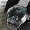 Часы STAC Made in Japan Domestic Watch 36 мм Classic Retro Unisex Blue Green с сетчатым ремешком из нержавеющей стали [The Stack] для мужчин и женщин ST-AR002