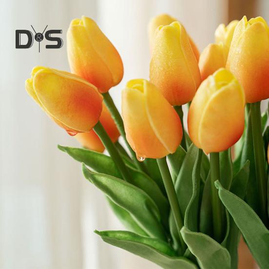 3 шт. искусственных тюльпанов, поддельные тюльпаны с гибкими стеблями, реалистичные искусственные тюльпаны для самостоятельного создания цветочных композиций, украшений для дома, свадьбы, вечеринки