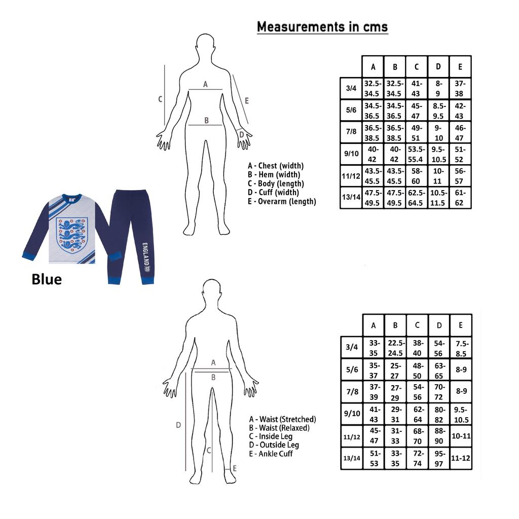 England Football Boys Sublimated Long Pyjama Set