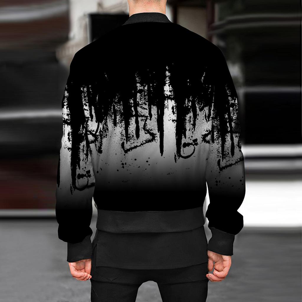 Осенне-зимние мужские тонкие куртки с принтом Мужские повседневные универсальные куртки с принтом