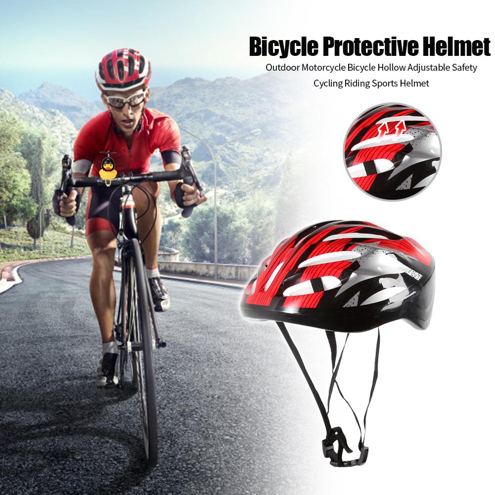 Adjustable Safety Racing Cycling Riding Helmet Outdoor Motorcycle Bicycle Hollowed Breathable Unisex Sports Protective Helmet