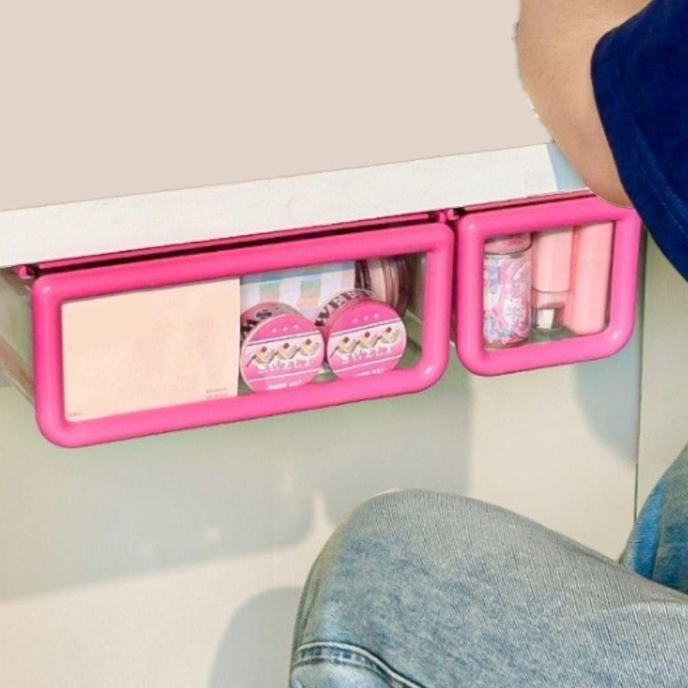 Plastic Mirror Cabinet Storage Box Dopamine Cosmetic Storage Box Drawer Style Storage Box Office