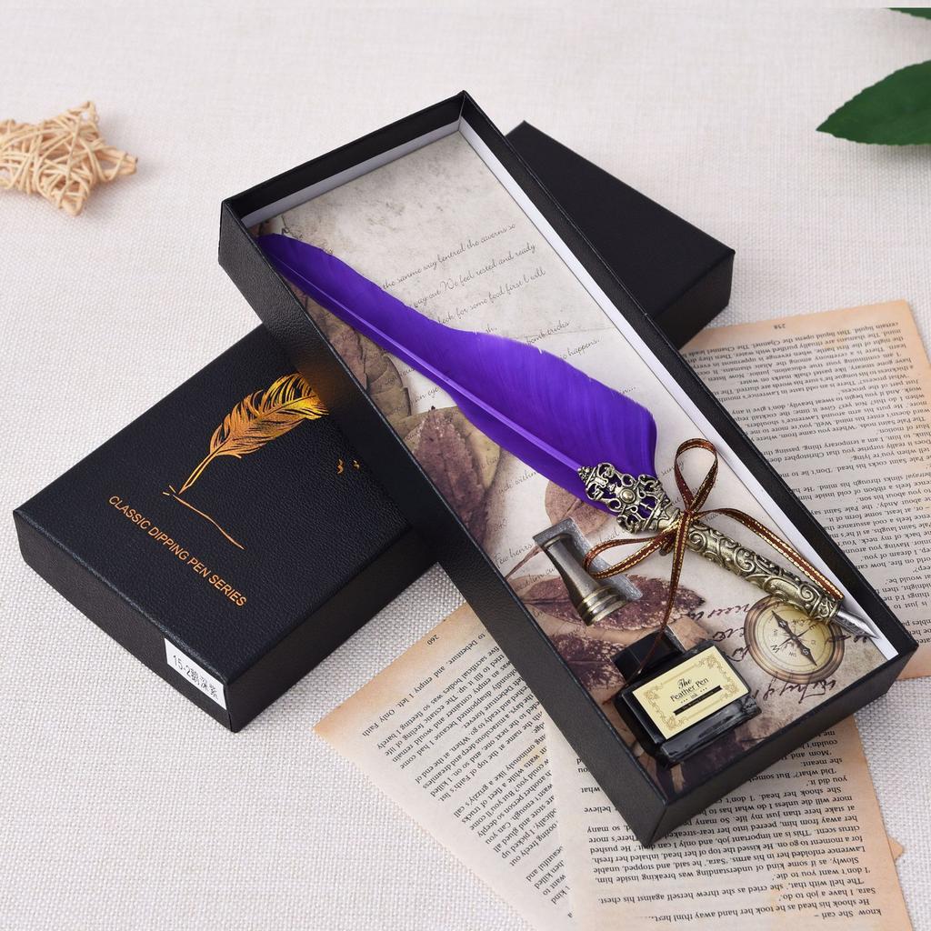 Перьевая ручка, Набор держателей для чернильной ручки, Ручка Классический стиль Письмо Рождественский подарок