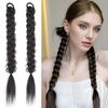Synthetic Long Braided Ponytail Extension With Hair Tie Hair Extensions Ponytail Soft Hair For Women Daily Wear