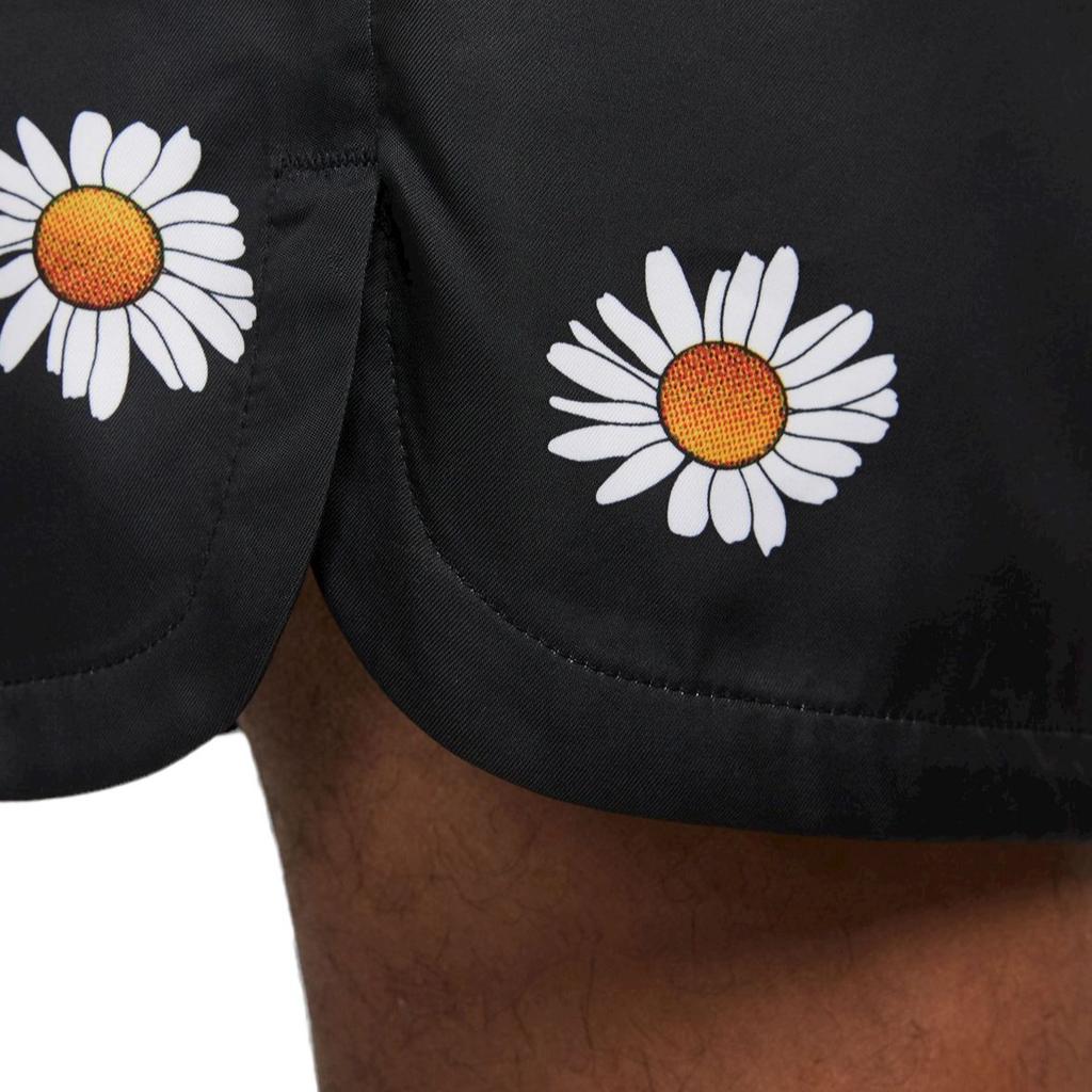 Nike Floral Print Drawstring Casual Shorts Men Bottoms Black DM6909-010