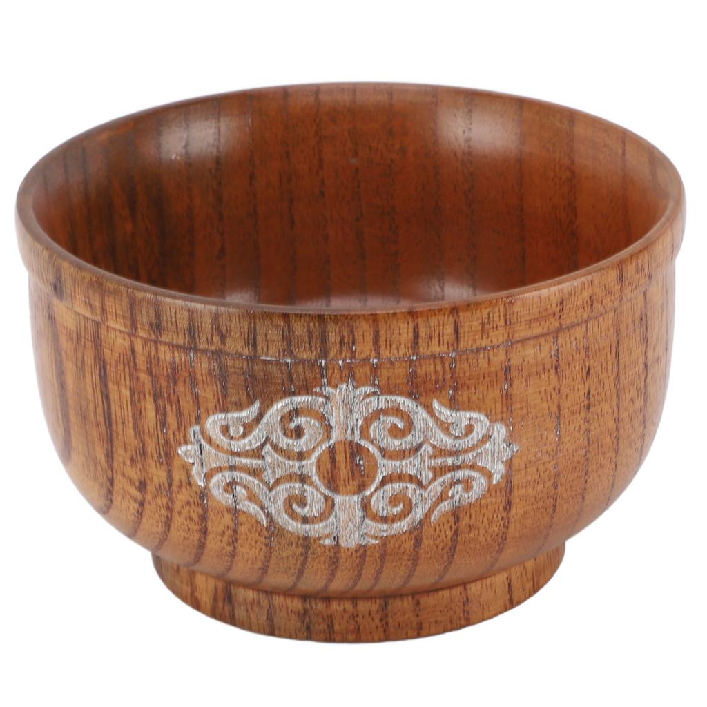 Миска из кислой древесины ююбы, защищающая от ожогов, для риса, еды, молока, чая, супа.