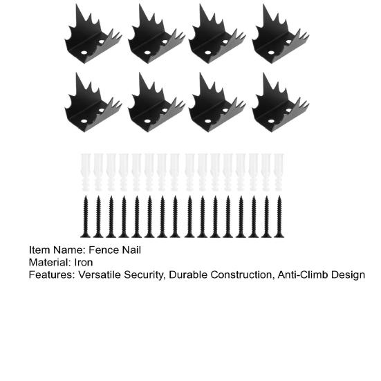 4/8 шт. Гвоздь для забора Шипы для забора против лазания Атмосферостойкий Защитный барьер Коммерческие шипы для забора