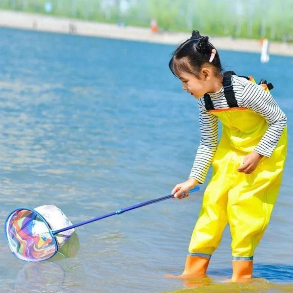 Portable Dip Net Poles Aluminium Zinc Zinc Alloy Shrimp Catching Nets Gift Telescopic Pole Net Head  Kids