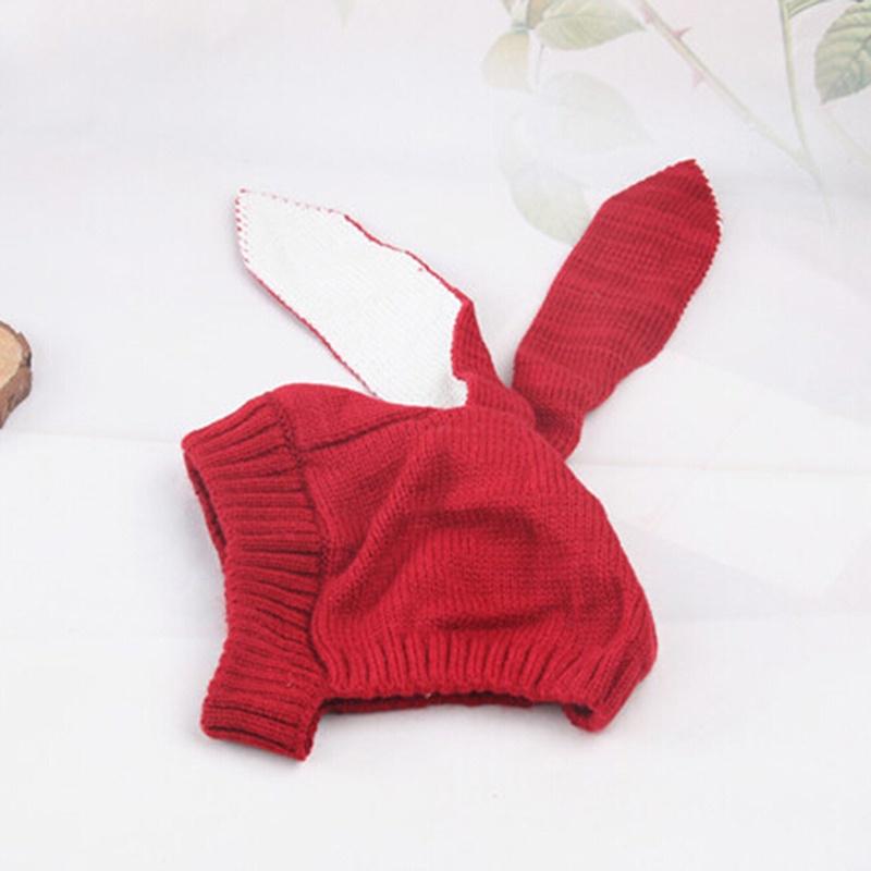 Вязаная детская шапка на осень и зиму для малышей, шапка с длинными ушами очаровательного кролика