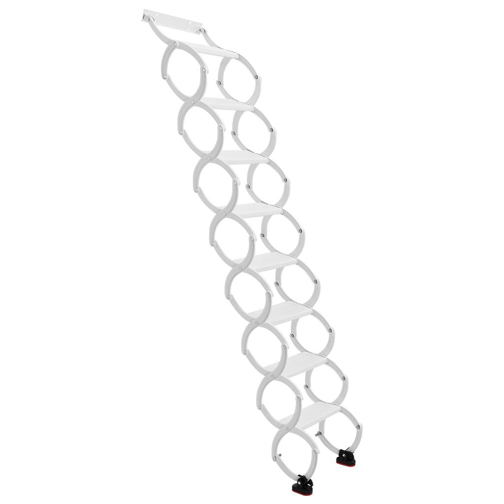 5-8 ступеней Настенная невидимая выдвижная чердачная лестница Противоскользящие ступени Выдвижная лестница 49 дюймов-78 дюймов Вертикальная высота для дома