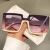 Oversize Square Men Women Sunglasses Fashion Vintage Mirror Shades Eyewear Luxury  Designer UV400 Goggle Sun Glasses
