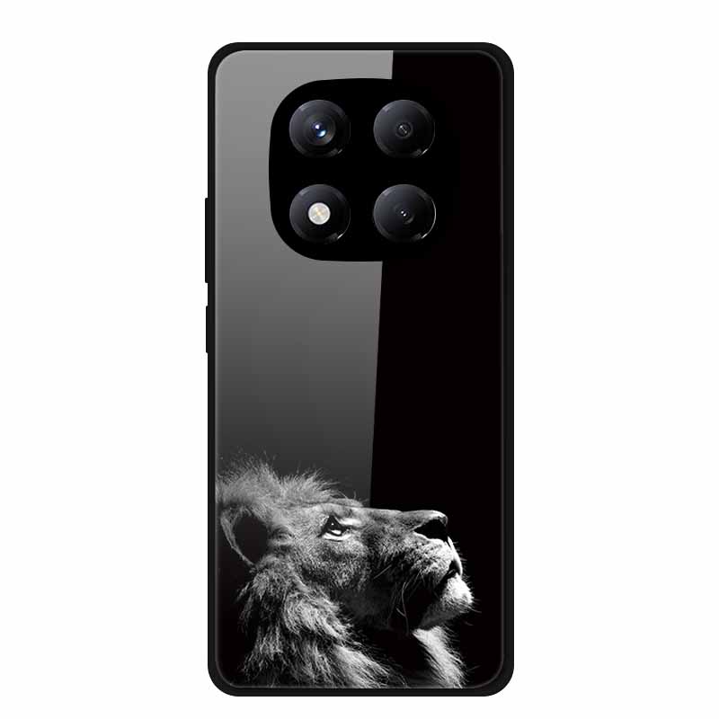 Закаленное Стекло Чехол для Телефона для Redmi Note 14 Pro 4G Чехол Лев Волк Жесткий Чехол для Xiomi Redmi Note14Pro 4G Note 14Pro Чехол Крутой
