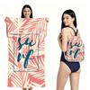 Dual-Sided Microfiber Beach Towel With Cocktail Print Quick-Dry Foldable Pool Spa Travel Outdoor Use  Lightweight Absorbent Bath
