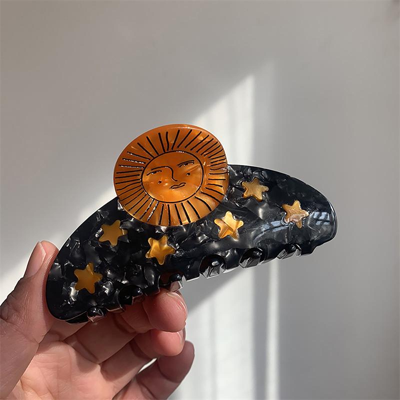 Ацетат Винтаж Звезда Ангел Зажим Фэнтези Элегантный Акула Зажим Креативный Животный Улитка Волосы Коготь Для Женщин Девочек Аксессуары Для Волос