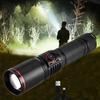 Telescopic Zoom LED Flashlight Aluminum Zinc Zinc Alloy Zoom Torch Rechargeable Flashlight  Fishing