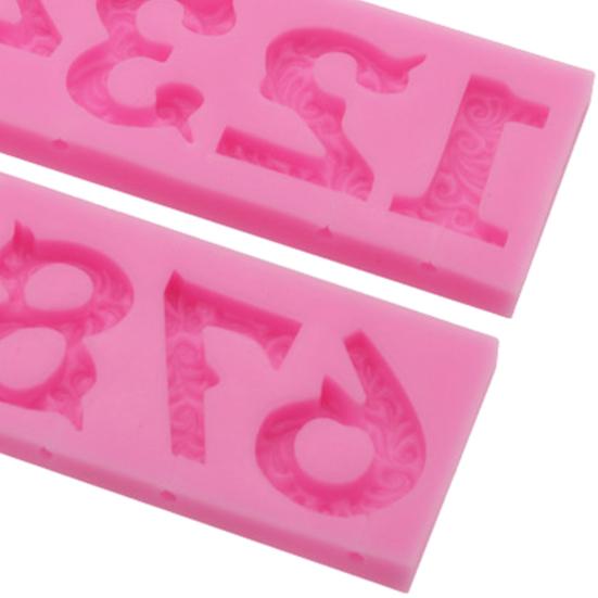 Набор силиконовых форм 2 шт. Антипригарная форма для маффинов, помадки, торта, шоколада. Термостойкая 3D форма в виде цифр. Цифры 0-9. Формы для выпечки с тиснением.