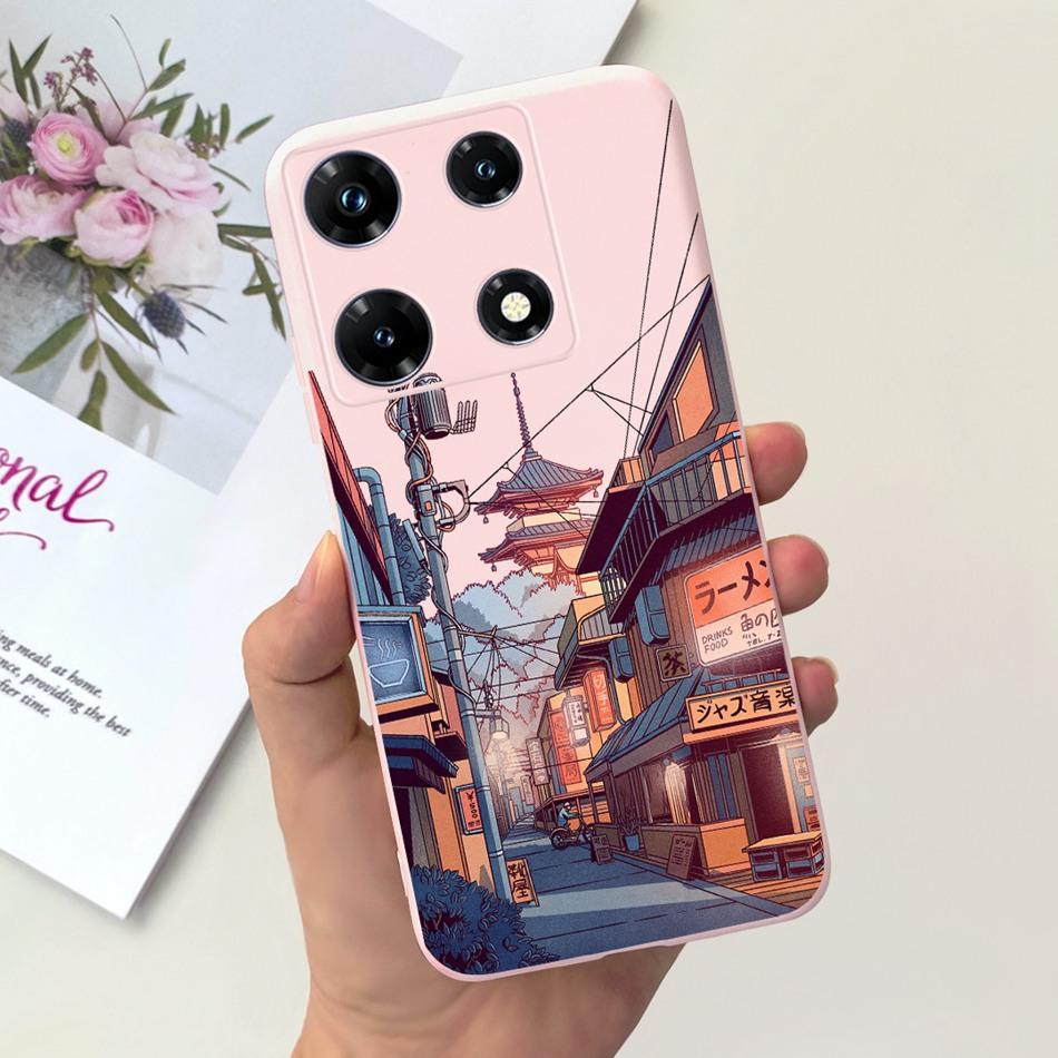 Fashion Moon Pattern Case For Infinix Note 30 Pro 30i 30 2023 Candy Color Soft Silicon Bumper For Infinix Note30 30Pro Note30i