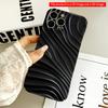 2DFlat Wavy Black Gradient Phone Case All Inclusive Film Hard iPhone Case, Compatible with iPhone 18 Pro Max 17 16 15 14 13 12 11