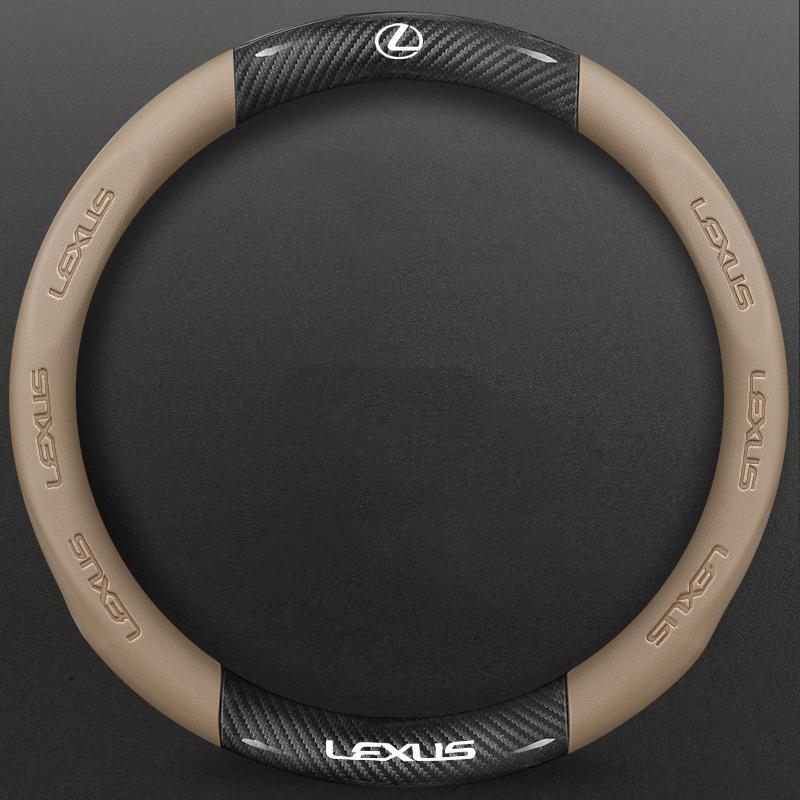 DMTZ1 Car Anti Slip Carbon Fiber Leather Steering Wheel Cover For Lexus GX460 Ct200h IS250 ES 220D IS200 Fsport GS GX IS LS LX NX RX