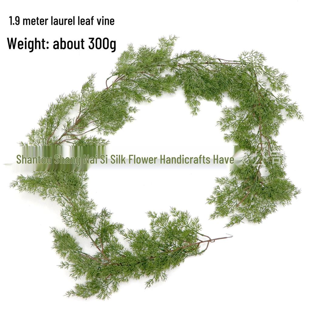 Christmas Pine Needle & Cypress Wreath with Vine Leaves Decoration