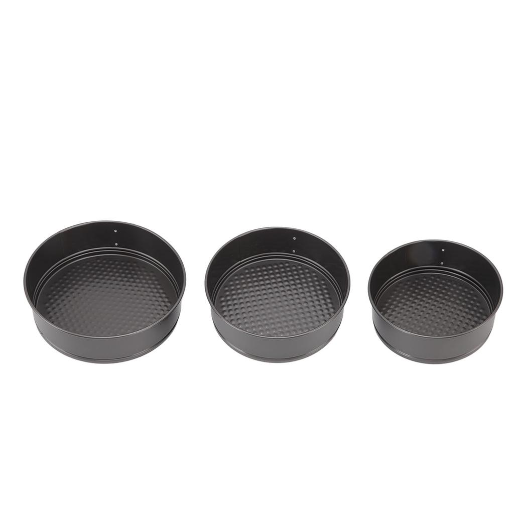 3Pcs Cake Pan Set Prevent Sticking Round Springform Pan with Removable Bottom Baking Tool for