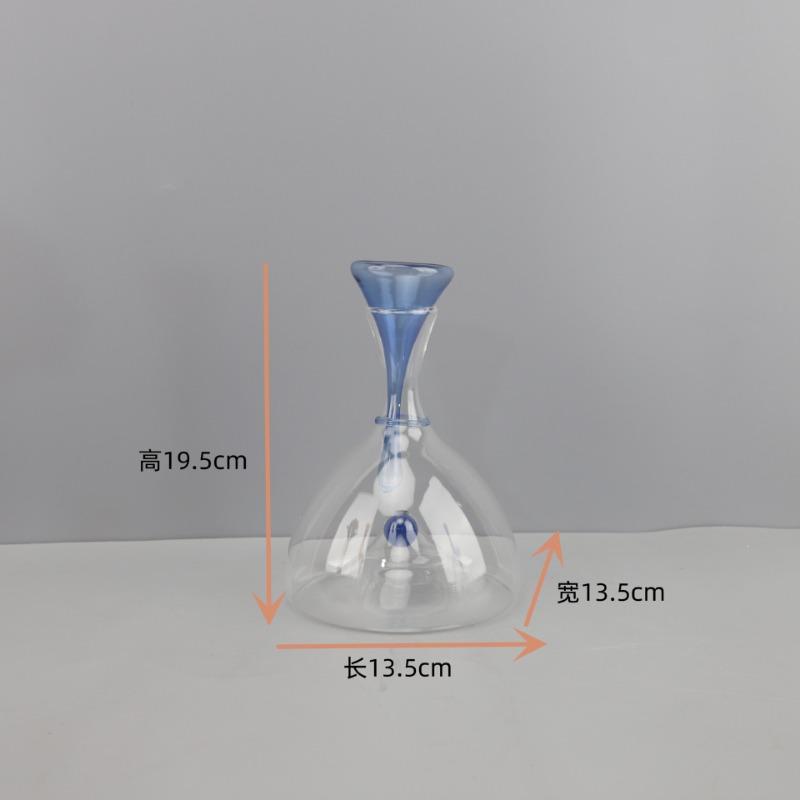 Простой и прозрачный стеклянный графин для ресторана, винный шкаф, украшение для художественных промыслов, семейный бар, свадебный винный набор для вечеринки