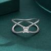 Tancise Classic 925 Sterling Silver  Zircon Ring Ladies Jewelry Wedding Promise Party Gift