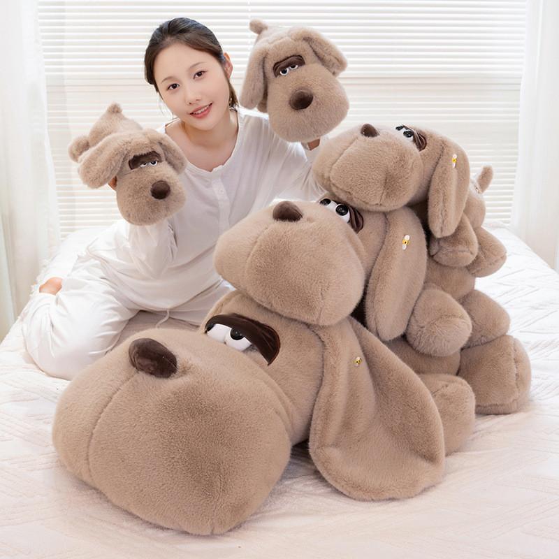 Кукла Собака с Большими Глазами Милая Кукла Собака Лежащая Головой Вниз Подушка для Кровати Подушка для Сна Плюшевая Игрушка