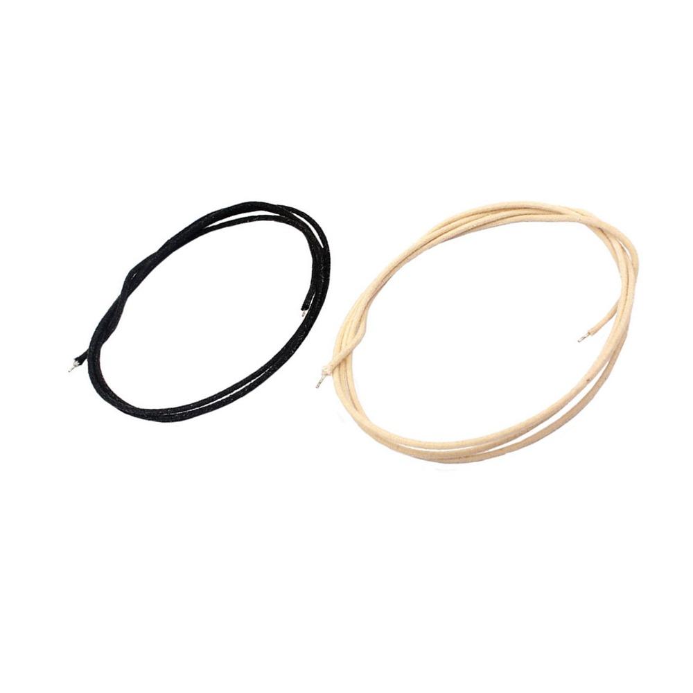 2pcs 22 AWG Cloth-Covered Guitar Wire Black And White Guitar Accessories Guitar Restoration