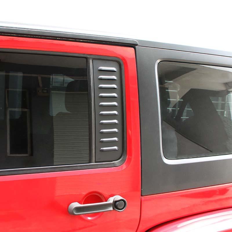 Накладка на заднее окно автомобиля, декоративная рамка для Jeep Wrangler JK 2007-2017, 4-дверная версия, металлические автомобильные аксессуары
