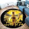 Beitar Jerusalem Fc Crest Custom Name Round Area Rug Carpet Rug For Living Room Bedroom Sofa Playroom Decor Nonslip Floor Mat