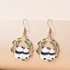 Vintage Cute Cartoon Animal Kitten Rabbit Panda Deer Earrings For Women Girls Jewelry Sweet Moon Cat Squirrel Enamel Earrings