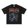 Футболка с длинным рукавом группы Nirvana европейская и американская винтажная стираная старая футболка Nirvana с коротким рукавом для мужчин и женщин