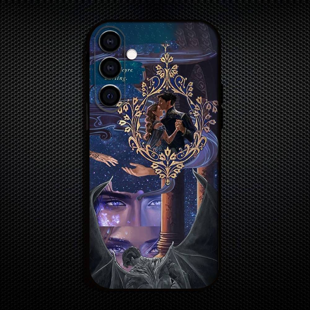 Чехол для телефона Acotar A Court Of Mist And Fury для Samsung Galaxy A73, A72, A71, A70, A53, A52, A51, Других Мягкий Черный Корпус