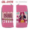 KPop Demon Hunters Long Zip Wallet PU Leather Cartoon Purse for Women Multi Card Holder Pink