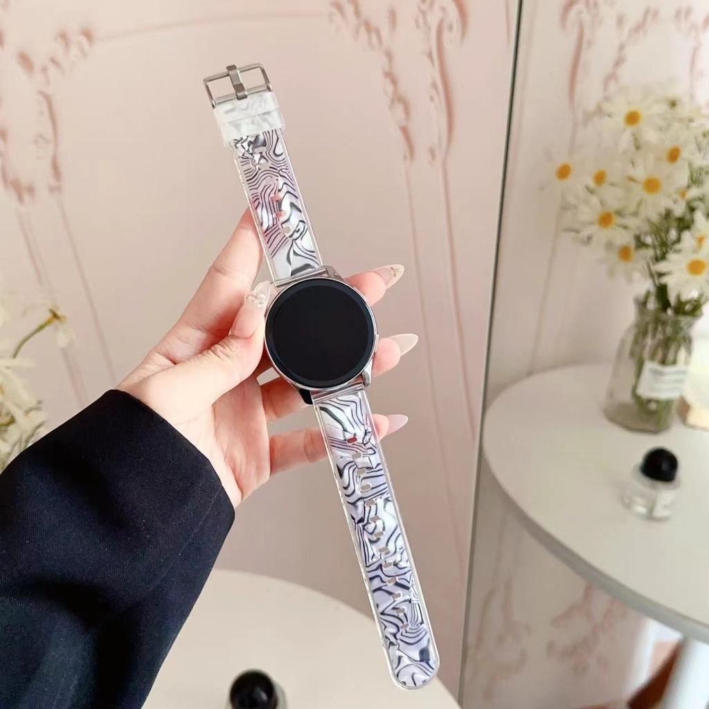 20 мм 22 мм универсальный ремешок для часов - TPU Shell Zebra Pattern Летний дышащий спортивный ремешок для умных часов Samsung Galaxy Watch Huawei Watch Xiaomi Watch