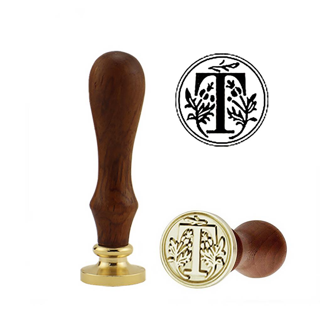 Набор печатей из сургуча с деревянной ручкой и