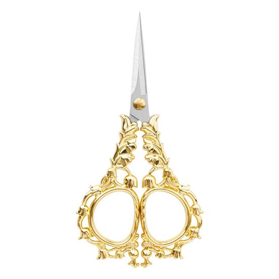 Vintage Carved Flower Scissors Heavy Duty Stainless Steel Sharp Blade Multipurpose Tailor Scissors DIY Embroidery Arts Crafts Crochet Yarn Scissors