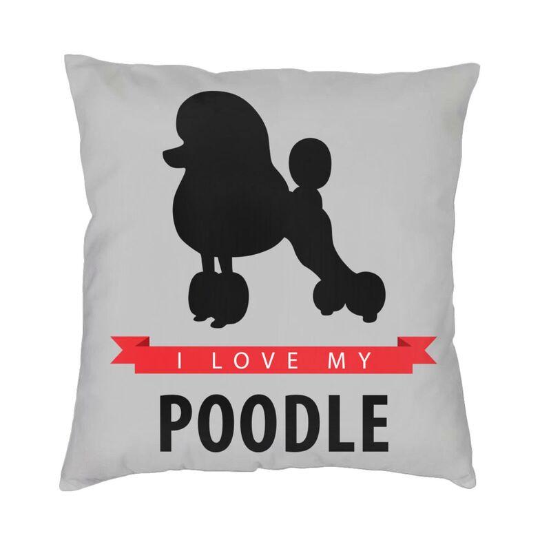 Роскошный чехол для подушки с изображением пуделя 50*50 см, полиэстер, наволочка для любовника собак, постельные принадлежности, диван, наволочка