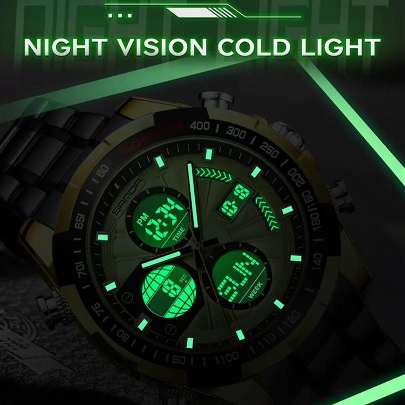 Цифровые светодиодные часы мужские спортивные кварцевые наручные часы роскошный секундомер водонепроницаемые мужские электронные часы