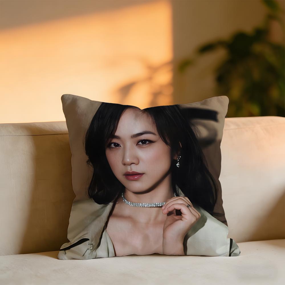 Tang Wei Cushion Cover Cozy Velvet Throw PillowSoft Warm Cushion For Sofa  Bed