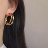 Niche Double-Layer Circle Earrings 2024: Elegant, Versatile, High-End Design for Women